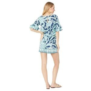 Lilly Pulitzer Lula Romper High Tide Navy Size XXS, 001903